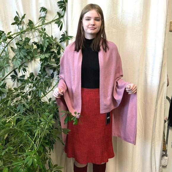 NWT Gobi Mongolian Pink Cashmere Throw/ Wrap 39” x 53” - Picture 4 of 6